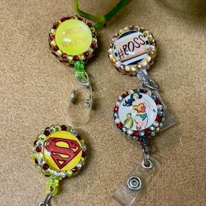 Superhero Themed & quote Badge Holders New set/4